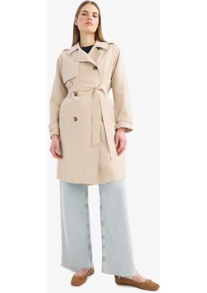 Regular Fit Kemerli Cepli Trençkot E8578AX25AU