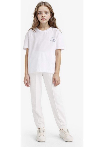 Kız Çocuk Beli Lastikli Basic Düz Okul Jogger Eşofman Altı X9036A625AU