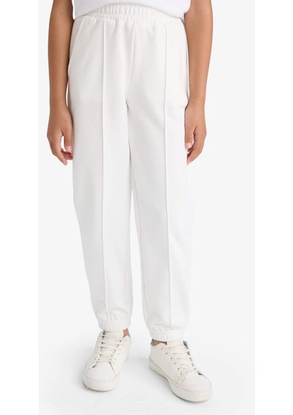 Kız Çocuk Beli Lastikli Basic Düz Okul Jogger Eşofman Altı X9036A625AU
