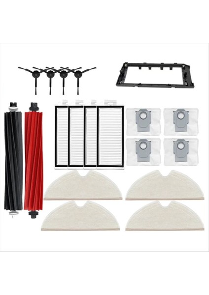 19 Adet Aksesuar Kiti Için Q5 Pro Q5 Pro+ Q8 Max Q8 Max+ Vakum Yedek Ana Yan Fırça Hepa Filtre Paspas Pedi (Yurt Dışından)