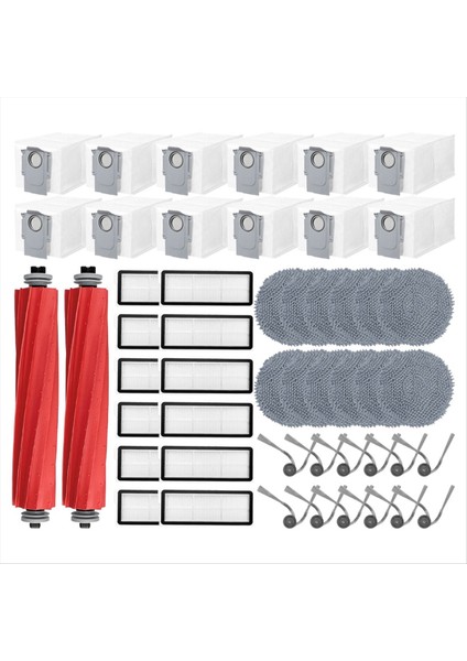 Roborock Qv 35A / Qv 35S / Qr 598 / Qr 798 / Qrevo L Vakum Ana Yan Fırça Filtre Paspas Toz Torbası Yedek Parçaları (Yurt Dışından)
