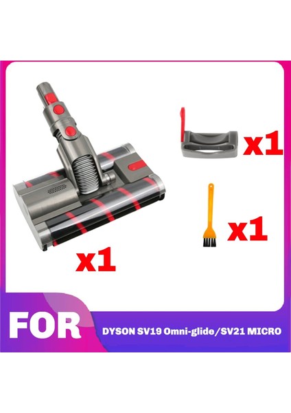 Dyson Omni-Glide SV19/21 Yumuşak Silindirli Temizleme Başlığı ve Çift Silindirli Fırçalı Elektrikli Süpürge Başlığı Aksesuarı Için Motor Başlığı (Yurt Dışından)