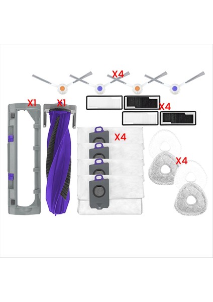 Narwal Xiaoyao 001 Elektrikli Süpürge Yedek Parçaları Için 18 Adet Fırça Paspas Bezi Filtre Toz Torbası ve Ana Fırça Kapağı Seti (Yurt Dışından)