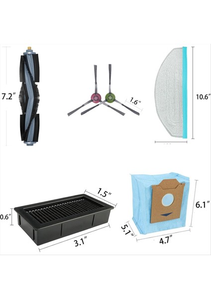 cc Robot Süpürge Için, Ana Yan Fırça Hepa Filtreler Paspas Pedleri Toz Torbaları Yedek Yedek Parçalar (Yurt Dışından) fiyatları