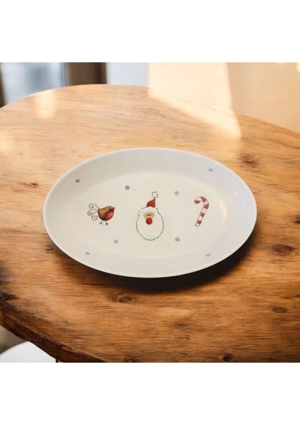 Kardan Adam, Noel Baba ve Geyik Desen Mini Sunum Tabakları 3'lü fırsatları