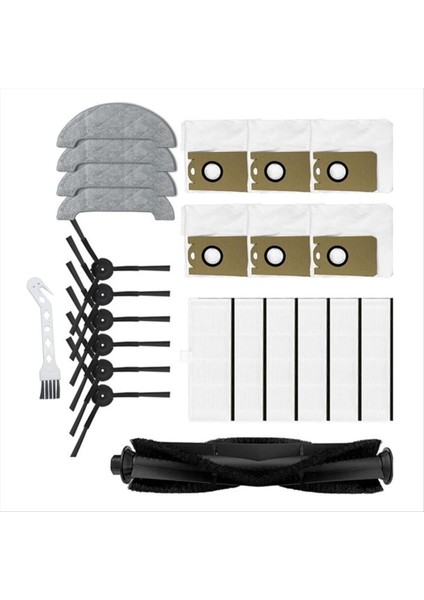 24 Adet L11 L11 Pro Robotlu Süpürge Ana Yan Fırça Hepa Filtre Paspas Bezi Toz Torbası Aksesuarları Kiti (Yurt Dışından)