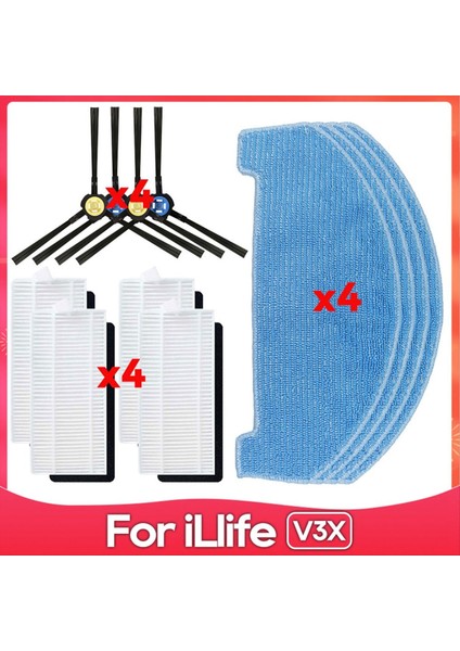 Ilıfe A20, T20S, V3X, Polaris Pvcr 3600, G2 0926W, G2 0726W, G2 1226 Yan Fırça Filtre Paspas Yedek Parçaları (Yurt Dışından)
