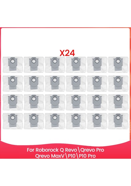 Roborock Q Revo/qrevo Pro/qrevo MAXV/P10/P10 Pro Elektrikli Süpürge Aksesuarları Yedek Parçaları Için 24 Adet Toz Torbası (Yurt Dışından)