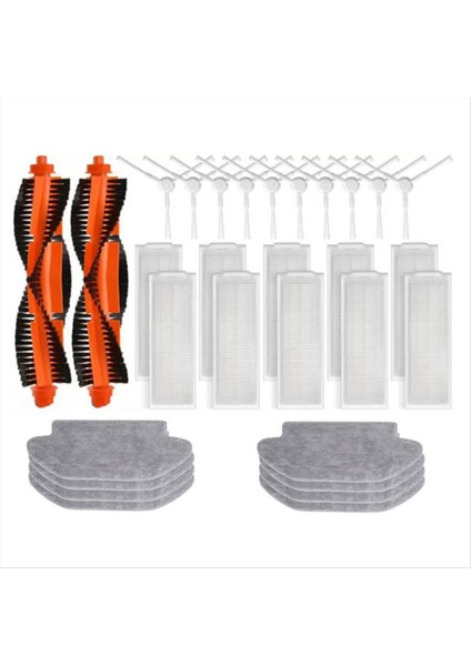 Robot Vakum S10 S12 T12 B106GL/ Paspas 2s XMSTJQR2S/3C B106CN Parçaları Ana Yan Fırça Filtre Paspas Için Aksesuarlar Kiti (Yurt Dışından)