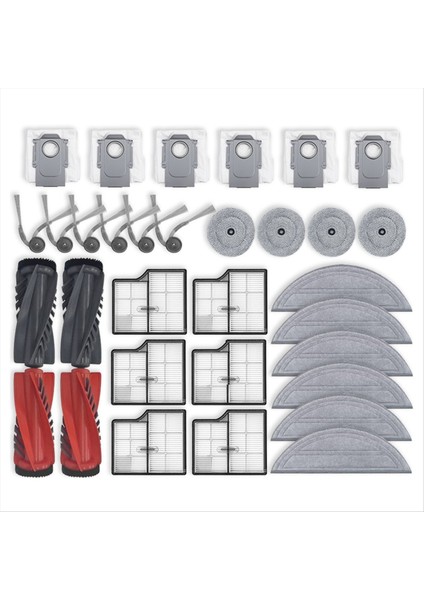 Roborock Saros 10/s9 Maxv Ultra Vakum Parçaları Ana Silindir Yan Fırça Hepa Filtre Paspas Bezi Toz Torbası (Yurt Dışından)