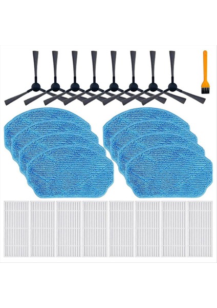 Gtvo BR150/BR151 Manvıns G20, 2-In-1 Robot Vakum Paspas Pedleri Hepa Filtreler Yan Fırça Yedek Parçaları (Yurt Dışından)