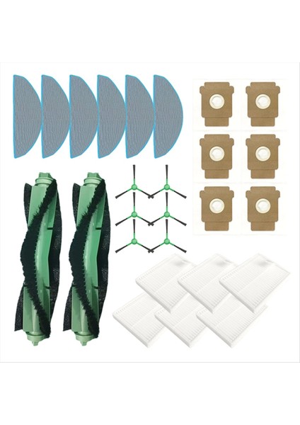 Irobot Roomba Combo Essential/2 ESSENTIAL/105 COMBO/Y0110/Y0112/Y0140 Yedek Parça Fırça Filtre Paspas Bezi Toz Torbası (Yurt Dışından)