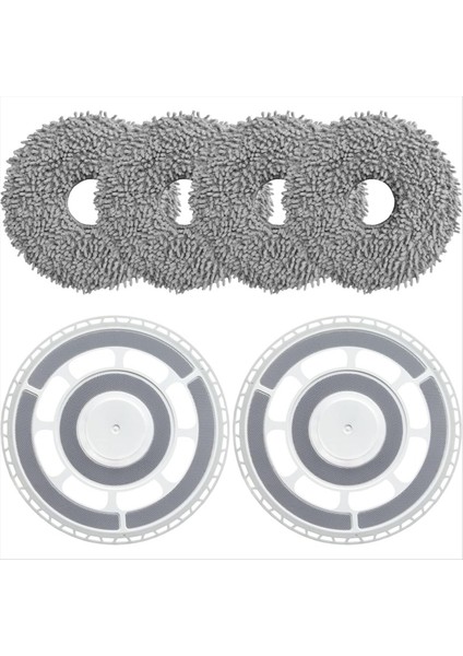 Roborock Qrevo/qrevo S/qrevo Pro/qrevo Plus/qrevo Master Için 2 Yedek Braket Aksesuarlarıyla 4 Mendil (Yurt Dışından)