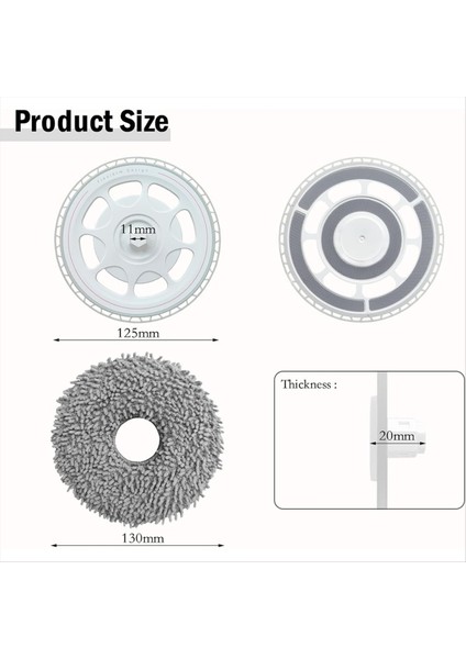 Roborock Qrevo/qrevo S/qrevo Pro/qrevo Plus/qrevo Master Için 2 Yedek Braket Aksesuarlarıyla 4 Mendil (Yurt Dışından) modelleri