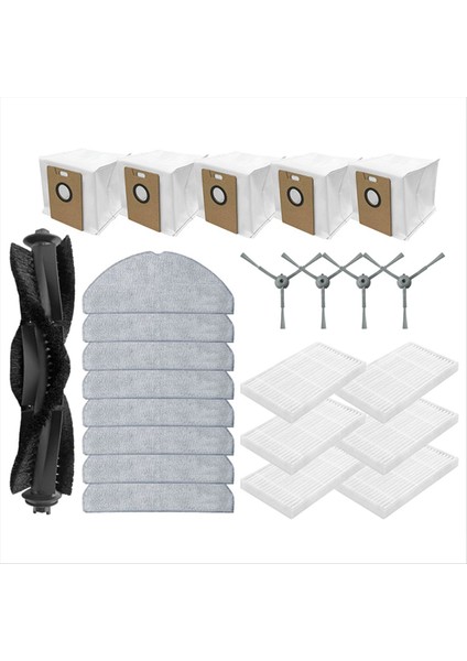 Miwhole M9 Lite Lydsto R1 Edge / Roidmi Eve Rook Vakum Süpürge Parça Ana Yan Fırça Mop Bezi Filtre Toz Çantası (Yurt Dışından)