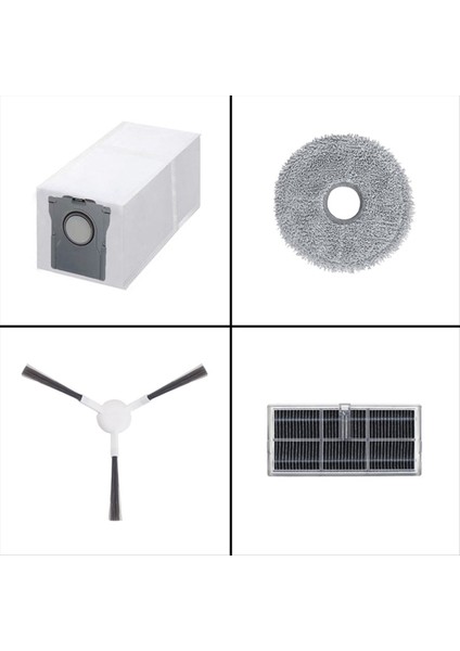 Dreame Mova E30 Için Ultra Supping Robot Vakum Temizleyici Aksesuarları Kit 6 Yan Fırça 2 Filtre 4 Mop Pad 2 Toz Çanta (Yurt Dışından) indirimleri