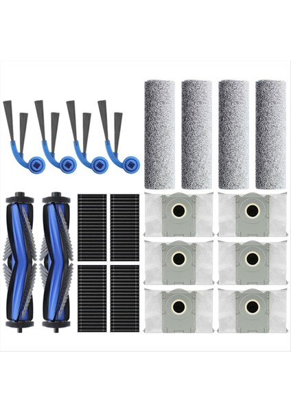 Ecovacs Için T80 Pro OMNI/T80 Omnı Robot Vakum Parçaları Ana Yan Fırçalar Paspas Bezleri Hepa Filtreler Toz Torbaları Aksesuarları (Yurt Dışından)