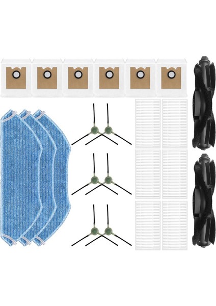 Lefant M2 Pro/ M2S Pro Için Yedek Parçalar 2 Rulo Fırça 6 Yan Fırça 6 Hepa Filtreler 3 Paspas Pedleri 6 Toz Torbası (Yurt Dışından) fırsatları