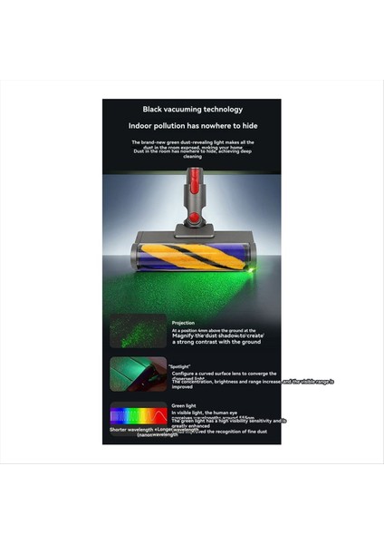 Dyson V7V8V10V11V15 Elektrikli Süpürge Fırçası Değiştirmeleri Motorhead ile Yeşil Işık Halı Rulo Fırça Kafası (Yurt Dışından) fırsatları