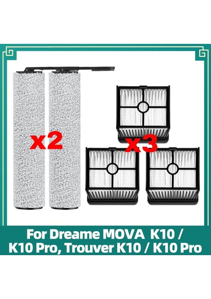 Mova K10/K10 Pro Trouver K10/K10 Pro Elektrikli Süpürge Yedek Kitleri Rulo Ana Fırça Hepa Filtre Parçaları (Yurt Dışından) fırsatları