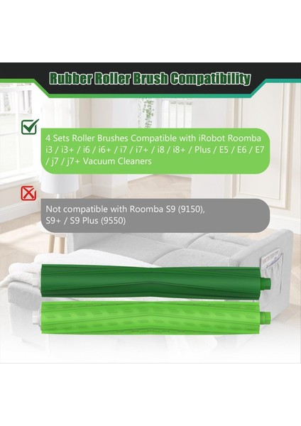 Irobot Roomba I J &amp E Serisi Için 3 Takım Yedek Rulo Fırçalar I3 I7 E5 J7 I4 I7 + Için Çok Yüzeyli Kauçuk Fırçalar (Yurt Dışından) fiyatları