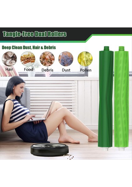 Irobot Roomba I J &amp E Serisi Için 3 Takım Yedek Rulo Fırçalar I3 I7 E5 J7 I4 I7 + Için Çok Yüzeyli Kauçuk Fırçalar (Yurt Dışından) modelleri