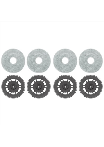 4x Yedek Paspas Plakaları Pedleri Dreame L10S Pro Ultra Isı L20 Ultra X40 Ultra Robotlu Süpürge Parçaları (Yurt Dışından)