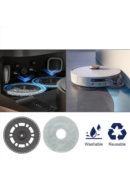 4x Yedek Paspas Plakaları Pedleri Dreame L10S Pro Ultra Isı L20 Ultra X40 Ultra Robotlu Süpürge Parçaları (Yurt Dışından) fırsatları