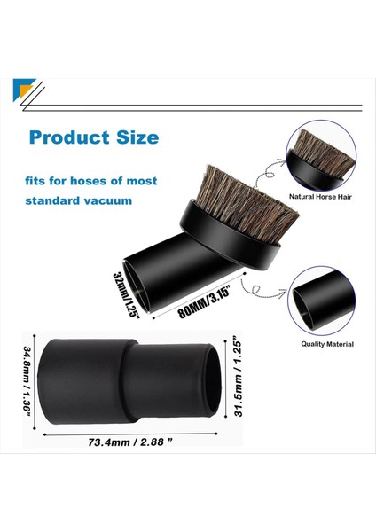 Evrensel Elektrikli Süpürge Aparatı Yuvarlak Toz Fırçası Seti Elektrikli Süpürge Aparatları ve At Kılı Fırçaları Adaptör Aracı (Yurt Dışından) fiyatları