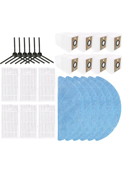 Ilife V9 / V9 Pro / G9 / G9 Pro / A12 Pro Elektrikli Süpürge Yedek Parçaları Yan Fırça Paspas Bezi Toz Torbası Filtresi (Yurt Dışından)