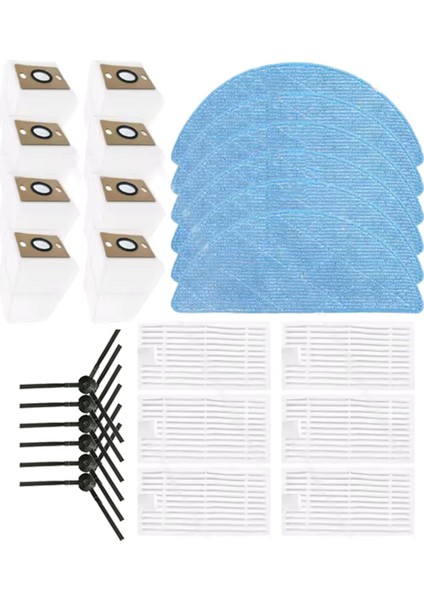 Ilife V9 / V9 Pro / G9 / G9 Pro / A12 Pro Elektrikli Süpürge Yedek Parçaları Yan Fırça Paspas Bezi Toz Torbası Filtresi (Yurt Dışından) fiyatları