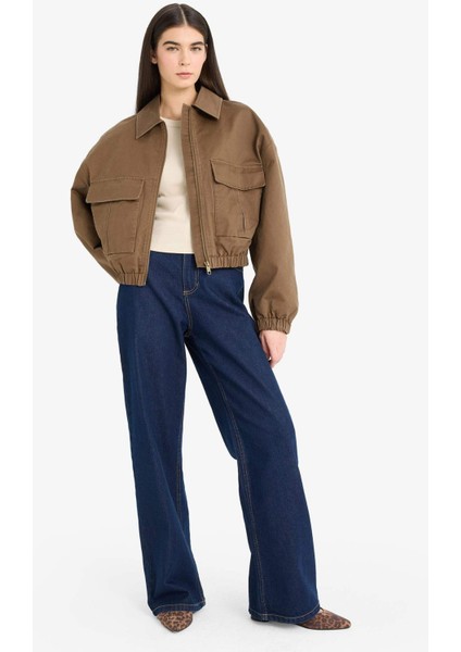 Su Geçirmez Relax Fit Polo Yaka Fermuarlı Mont E8627AX25AU