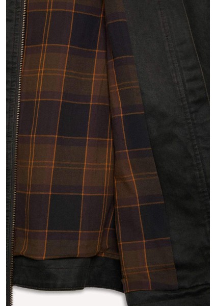 Su Geçirmez Relax Fit Kontrast Yaka Fermuarlı Mont E8624AX25AU