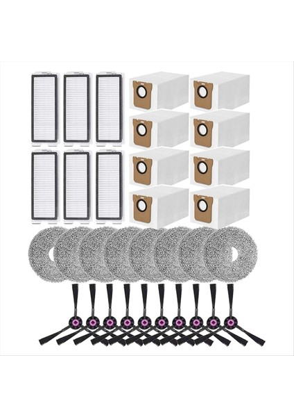 32 Adet Jonr P20 Pro/jonr T5 Pro Robotlu Süpürge Yedek Parça Yan Fırça Filtre Paspas Bezi Toz Torbası (Yurt Dışından) modelleri