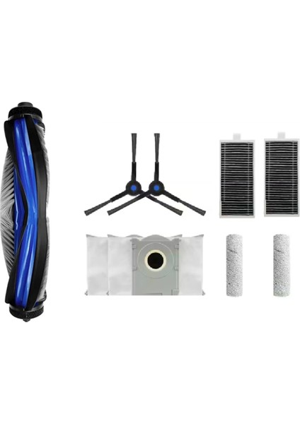 Ecovacs X8 Omni/x8 Pro Omni Süpürge Aksesuarları Ana Yan Fırça Filtresi Bez Toz Torbası (Yurt Dışından)