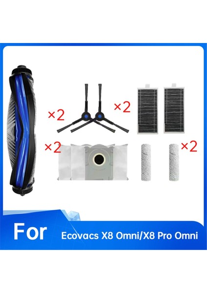 Ecovacs X8 Omni/x8 Pro Omni Süpürge Aksesuarları Ana Yan Fırça Filtresi Bez Toz Torbası (Yurt Dışından) modelleri