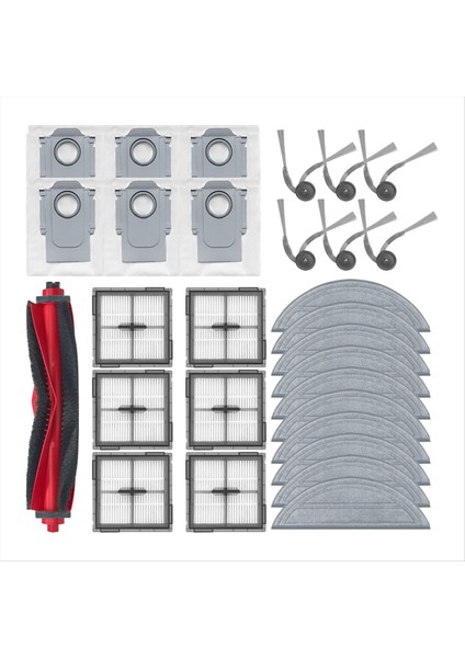 Roborock Q10 S5/Q10 S5+/Q10 X5/Q10 X5+/Q10 VF/Q10 Vf+ Yedek Parça Ana Yan Fırça Hepa Filtre Paspas Bezi Toz Torbası (Yurt Dışından)