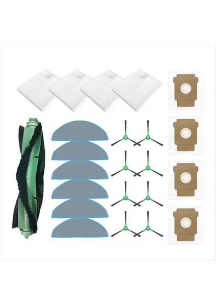 Irobot Roomba Combo Essential/2 ESSENTIAL/105 COMBO/Y0110/Y0112/Y0140 Yedek Parça Fırça Filtresi Toz Torbası Paspas Bezi (Yurt Dışından)