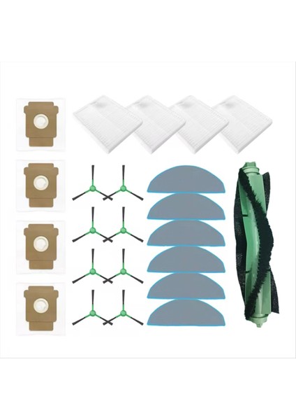 Irobot Roomba Combo Essential/2 ESSENTIAL/105 COMBO/Y0110/Y0112/Y0140 Yedek Parça Fırça Filtresi Toz Torbası Paspas Bezi (Yurt Dışından) modelleri