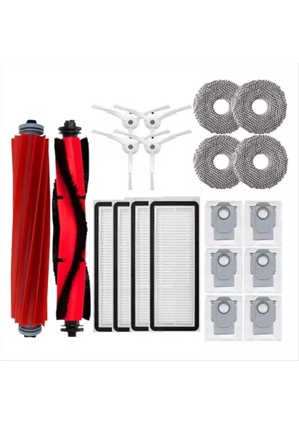 20 Adet Roborock Q Revo MAXV/P10 Pro Elektrikli Süpürge Yedek Parçalar Ana Fırça Toz Torbası Hepa Filtre Paspas Bezi (Yurt Dışından)