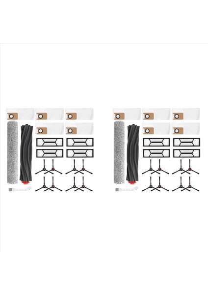 2 Takım Eufy Robot Vakum Omni S1 Pro/s1 Parçaları Aksesuarları Ana Yan Fırça Hepa Filtre Paspas Bezi Toz Torbaları (Yurt Dışından)