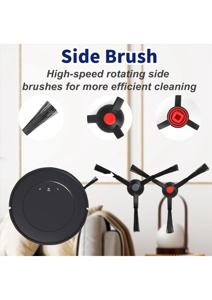 2 Takım Eufy Robot Vakum Omni S1 Pro/s1 Parçaları Aksesuarları Ana Yan Fırça Hepa Filtre Paspas Bezi Toz Torbaları (Yurt Dışından) modelleri