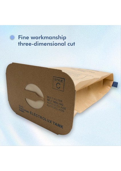 24 Paket Teneke Kutu C Vakumlu Süpürge Torbaları Electrolux Tip C Teneke Kutu Elektrikli Süpürgeler Için Yedek Stil C Çantaları (Yurt Dışından) indirimleri