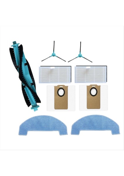 Ultenic T20 Pro Süpürme Makinesi Aksesuarları Için 9 Adet Ana Yan Fırça Paspas Filtresi Toz Torbaları (Yurt Dışından)