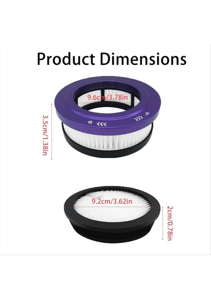 Anyson Stars 5 45000PA /550W/70MIN Vakum Akülü El Vakum Filtresi Yıkanabilir Yeniden Kullanılabilir Için Yedek Hepa Filtre (Yurt Dışından) fiyatları