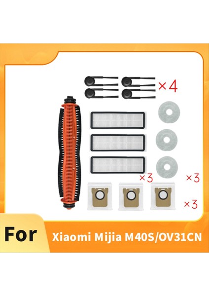 Xiaomi Mijia M40S/OV31CN Vakum Süpürge Aksesuarları Ana Rulo Yan Fırça Hepa Filtre Mop Bez Toz Çantaları (Yurt Dışından) modelleri