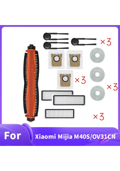 Xiaomi Mijia M40S/OV31CN Vakum Süpürge Aksesuarları Ana Roller Yan Fırça Hepa Filtre Mop Bez Toz Çantaları (Yurt Dışından) fırsatları
