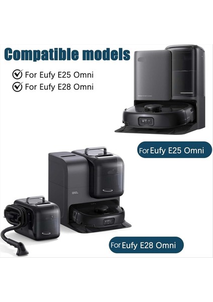 Eufy E25 OMNI/E28 Omni Robot Vakum Yedek Parça Kiti Ana Yan Fırça Paspas Rulo Hepa Filtre Toz Torbası (Yurt Dışından) modelleri