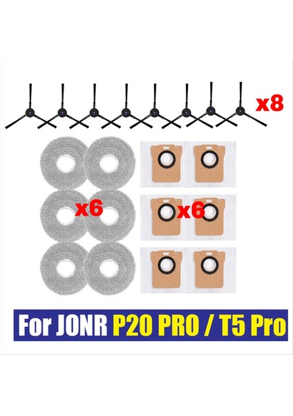 Jonr P20 Pro/t5 Pro Robotlu Süpürge Aksesuarları Ana Yan Fırça Hepa Filtre Paspas Bezi Yedek Parçalar (Yurt Dışından) fırsatları