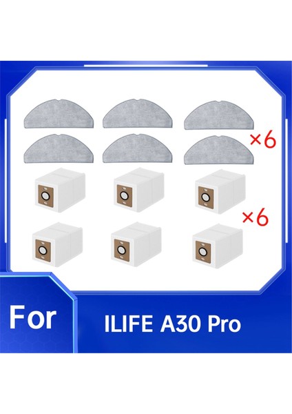 Ilıfe A30 Pro Vakum Süpürgesi Aksesuarları Paspas Pedi Toz Torbası (Yurt Dışından) fiyatları